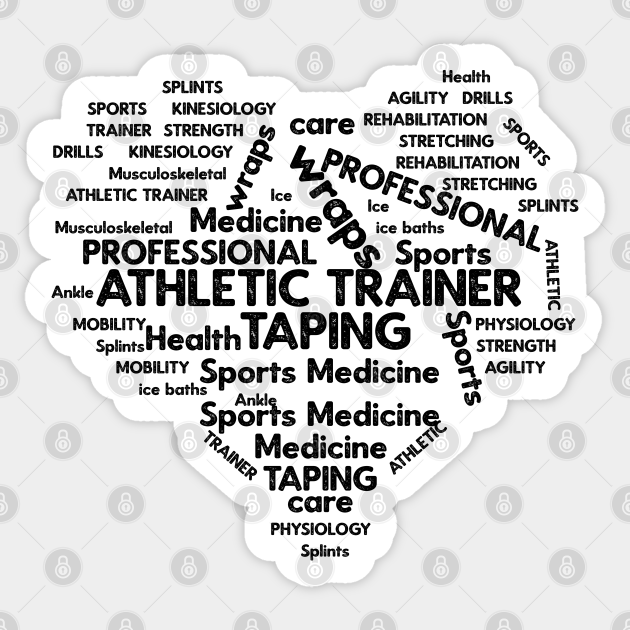 Athletic Trainer Word Cloud Heart Certified Athletic Trainer